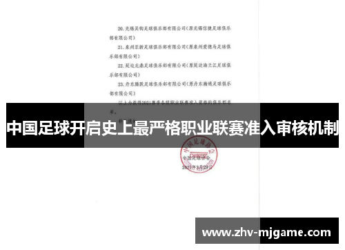 中国足球开启史上最严格职业联赛准入审核机制 中国足球开启史上最严格职业联赛准入审核机制